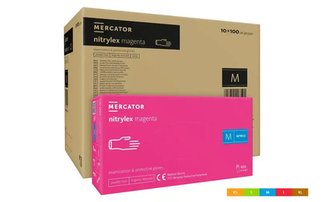 Nitrylex Magenta Nitrilhandschuhe 100 Stück/Box