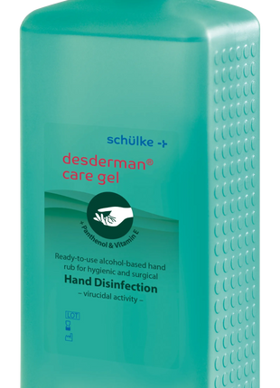 Desderman care gel 1000ml Kanister, alkoholisches Handdesinfektionsmittel, Hygienegel grün