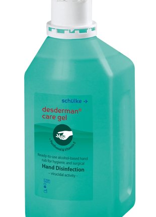 Desderman care gel 1000ml Flasche für hygienische Handdesinfektion, alkoholbasiert