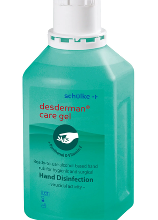 Desderman care gel 500ml Flasche, alkoholisches Handdesinfektionsmittel für hygienische Reinigung