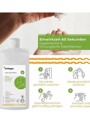 Lotio Sept Basic 100 ml | Alkoholfreies Händedesinfektionsmittel | Begrenzt viruzid