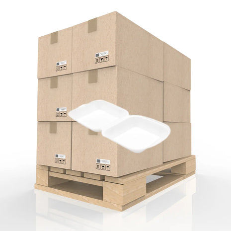 Hamburger-Box weiß IP7 1453 12,5x12,5cm | 9.000 Stück Palette