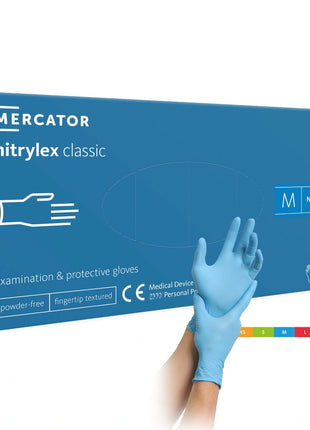 Mercator Nitrylex Classic Blue Nitrilhandschuhe – Palette 840 × 100 Stk. (84.000 Stk.)