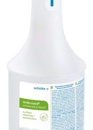 mikrozid universal liquid Sprühflasche, Flächendesinfektion, geringe Alkoholkonzentration, medizinische Reinigung