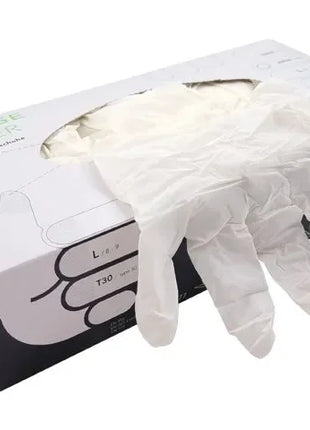Weiße Nitrilhandschuhe in Spenderbox, puderfrei, Einmalhandschuhe, 100 Stück
