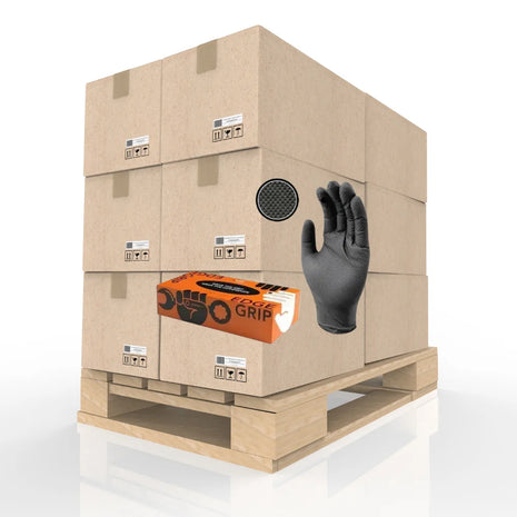 Grip Nitrilhandschuhe 540 Boxen a 50 Stück Schwarz | Ulith Pro Edge Grip Typ 85 AQL 1.5