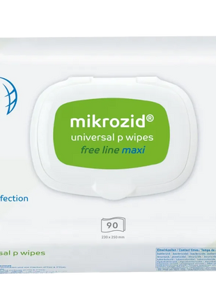 Mikrozid Universal Free Line Maxi Wischtücher, plastikfrei, Reinigung und Desinfektion, 90 Stück