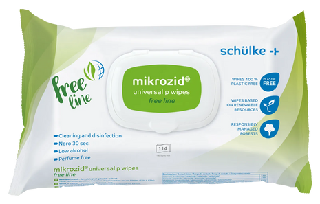 mikrozid universal p wipes free line 114 Tücher | Schülke Desinfektionstücher