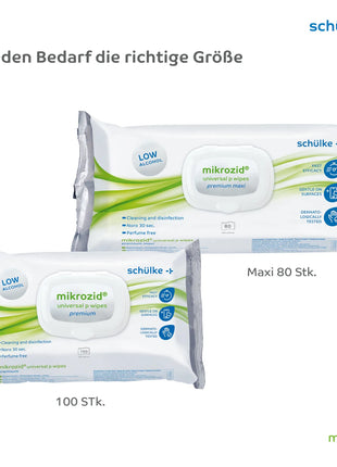 mikrozid universal p wipes premium maxi 80 Tücher | Schülke Desinfektionstücher