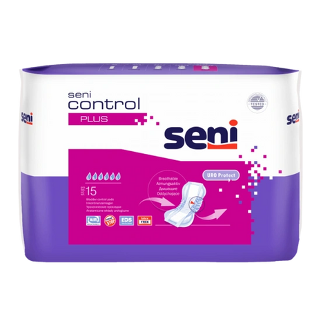 Seni Control Plus Inkontinenzvorlagen mit URO Protect, atmungsaktiv, 15 Stück