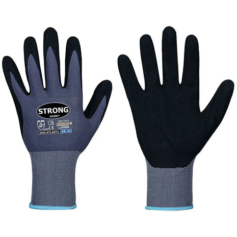 Stronghand ATLANTA Touchscreen-Handschuhe Nitrilschaum/PU Grau/Schwarz - OEKO-TEX EN 388 Stronghand