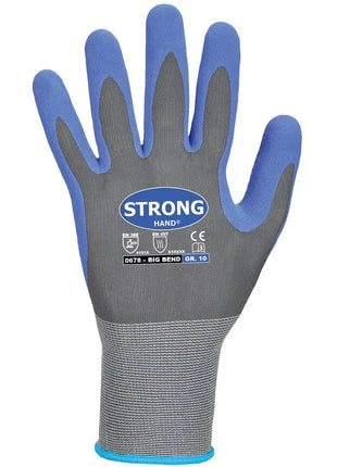 Stronghand BIG BEND | Nitrilhandschuhe mit Noppen | grau/blau Stronghand