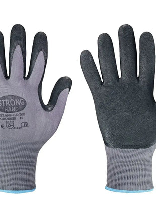 Stronghand CANTON Nitrilschaum-Handschuhe Grau/Schwarz Stronghand