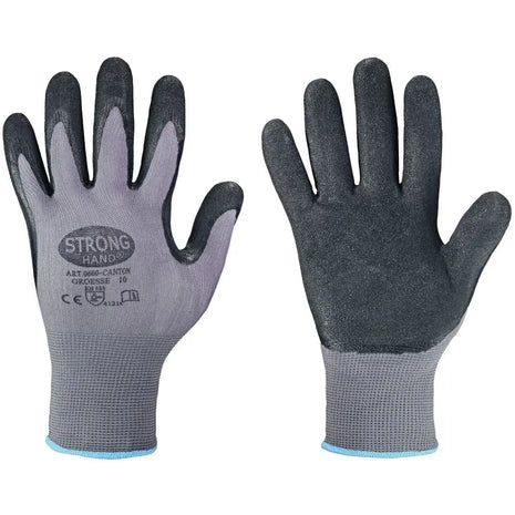 Stronghand CANTON Nitrilschaum-Handschuhe Grau/Schwarz Stronghand