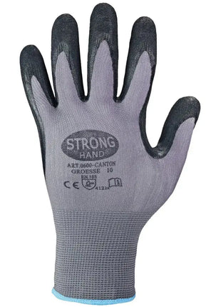 Stronghand CANTON Nitrilschaum-Handschuhe Grau/Schwarz Stronghand