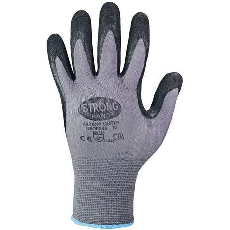 Stronghand CANTON Nitrilschaum-Handschuhe Grau/Schwarz Stronghand