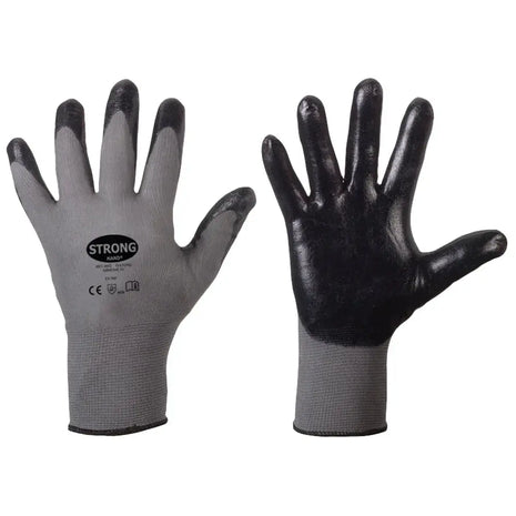 Stronghand DATONG Nitrilschaum-Handschuhe Grau/Schwarz Stronghand