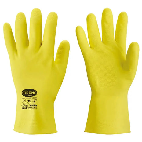 Stronghand EDMONTON Latexhandschuhe Gelb KAT 3 - Chemieschutz & lebensmittelgeeignet EN 388/374 Stronghand