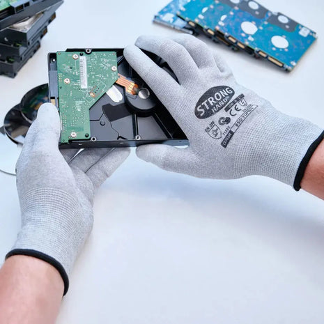 Stronghand ESD YUMEN ESD-Handschuhe Antistatisch Grau/Weiß Stronghand