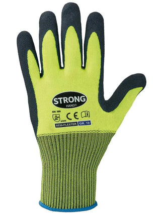 Stronghand FLEXTER Latexhandschuhe Neongelb/Grau Stronghand