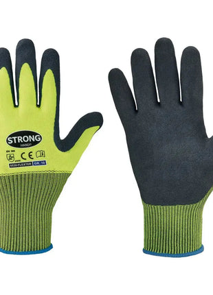 Stronghand FLEXTER Latexhandschuhe Neongelb/Grau Stronghand