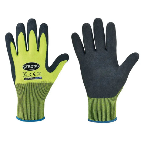 Stronghand FLEXTER Latexhandschuhe Neongelb/Grau Stronghand