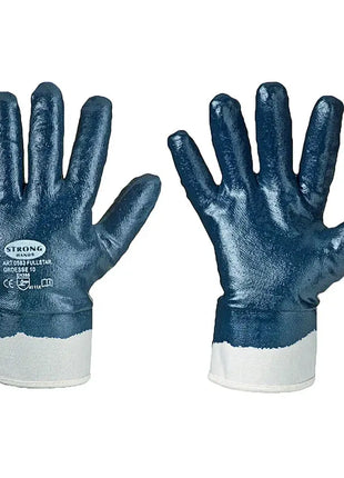 Stronghand FULLSTAR Nitrilhandschuhe Vollbeschichtet Natur/Blau Stronghand