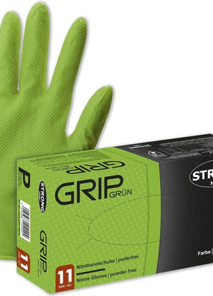 GRIP GRÜN STRONGHAND® HANDSCHUHE 50 Stück Diamanttextur Stronghand