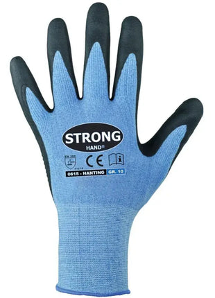 Stronghand HANTING Nitrilschaum-Handschuhe Noppen Blau/Schwarz Stronghand
