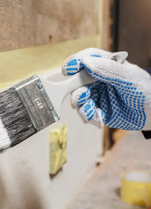 Stronghand KORLA Handschuhe Vinyl-Noppen Weiß/Blau Malerhandschuh Stronghand