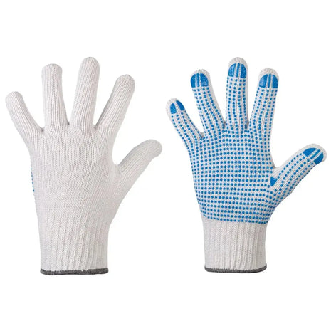 Stronghand KORLA Handschuhe Vinyl-Noppen Weiß/Blau Malerhandschuh Stronghand