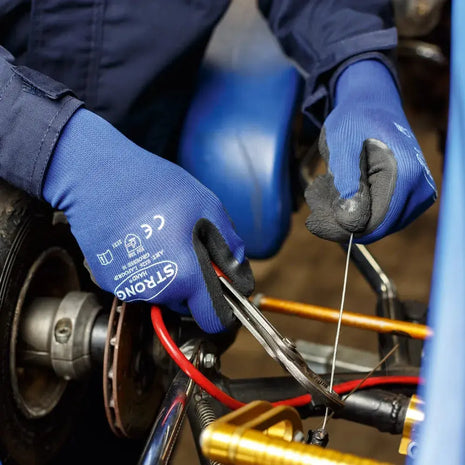 Stronghand LAFOGRIP Latexschaum-Handschuhe Blau/Schwarz Stronghand