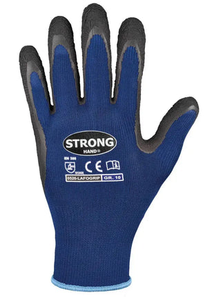 Stronghand LAFOGRIP Latexschaum-Handschuhe Blau/Schwarz Stronghand