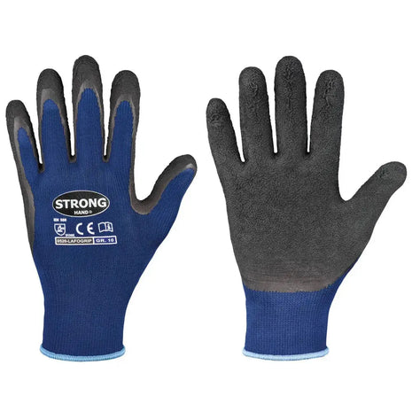 Stronghand LAFOGRIP Latexschaum-Handschuhe Blau/Schwarz Stronghand