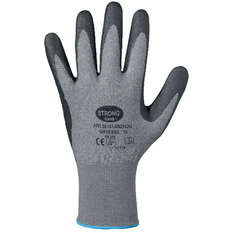 Stronghand LANZHOU Nitrilschaum-Handschuhe Nitrilnoppen Grau/Schwarz Stronghand