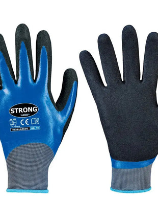 Stronghand LAREDO Nitrilhandschuhe Doppelt beschichtet Blau/Schwarz - Ölige Umgebung EN 388 Stronghand
