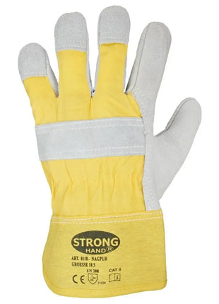 Stronghand NAGPUR Rindspaltleder-Handschuhe Gefüttert Natur - Kernspaltleder Größe 10,5 Stronghand