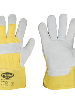 Stronghand NAGPUR Rindspaltleder-Handschuhe Gefüttert Natur - Kernspaltleder Größe 10,5 Stronghand