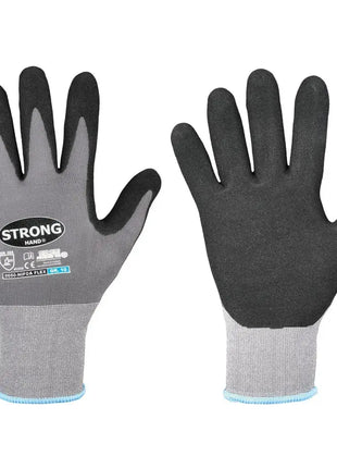 Stronghand NIFOA FLEX Nitrilschaum-Handschuhe Grau/Schwarz Stronghand