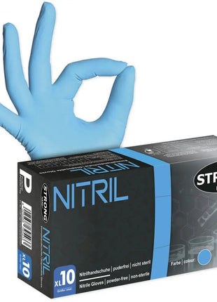 Stronghand Nitrilhandschuhe High Performance Kowloon Blau 100 Stück pro Box KAT 3 Stronghand
