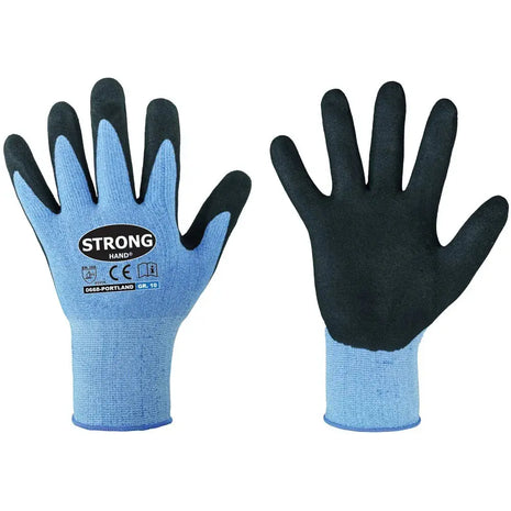 Stronghand PORTLAND Nitrilschaum-Handschuhe Stretch Blau/Schwarz Stronghand