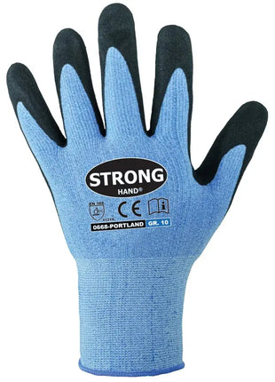 Stronghand PORTLAND Nitrilschaum-Handschuhe Stretch Blau/Schwarz Stronghand