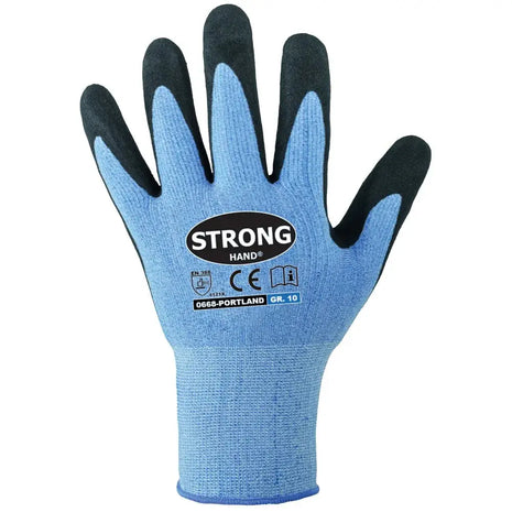 Stronghand PORTLAND Nitrilschaum-Handschuhe Stretch Blau/Schwarz Stronghand