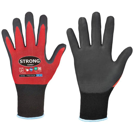Stronghand PRECISOR Präzisions-Handschuhe Rot/Schwarz Stronghand