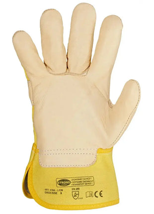 Stronghand LION Rindvollleder-Handschuhe Gefüttert Bisquit-Beige Stronghand