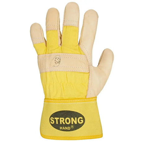Stronghand LION Rindvollleder-Handschuhe Gefüttert Bisquit-Beige Stronghand