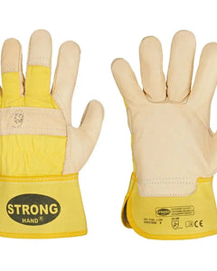Stronghand LION Rindvollleder-Handschuhe Gefüttert Bisquit-Beige Stronghand
