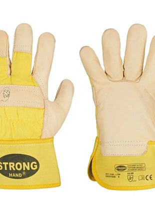 Stronghand LION Rindvollleder-Handschuhe Gefüttert Bisquit-Beige Stronghand