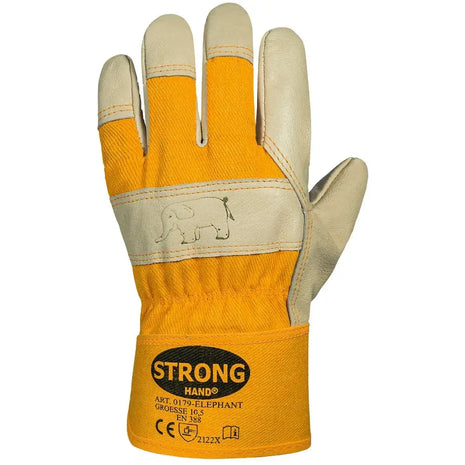 Stronghand ELEPHANT Schweinsvollleder-Handschuhe Gefüttert Bisquit-Beige - Größe 10,5 Stronghand