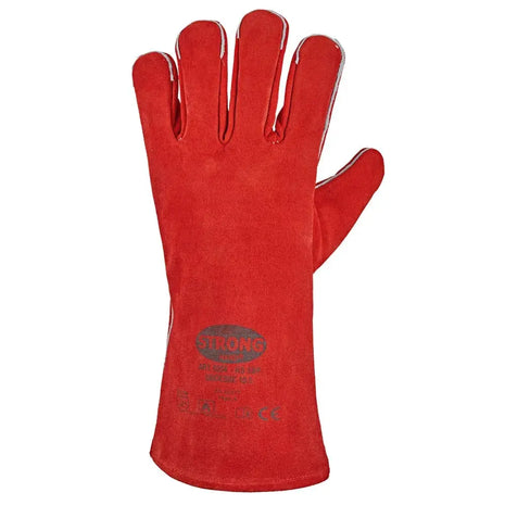 Stronghand RS 53 F Schweißerhandschuhe Rindspaltleder Rot 35cm - Größe 10,5 Stronghand